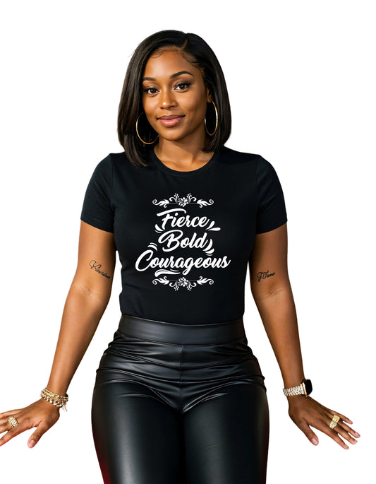 Bold and Courageous Tee: Wear Your Strength Christian Apparel