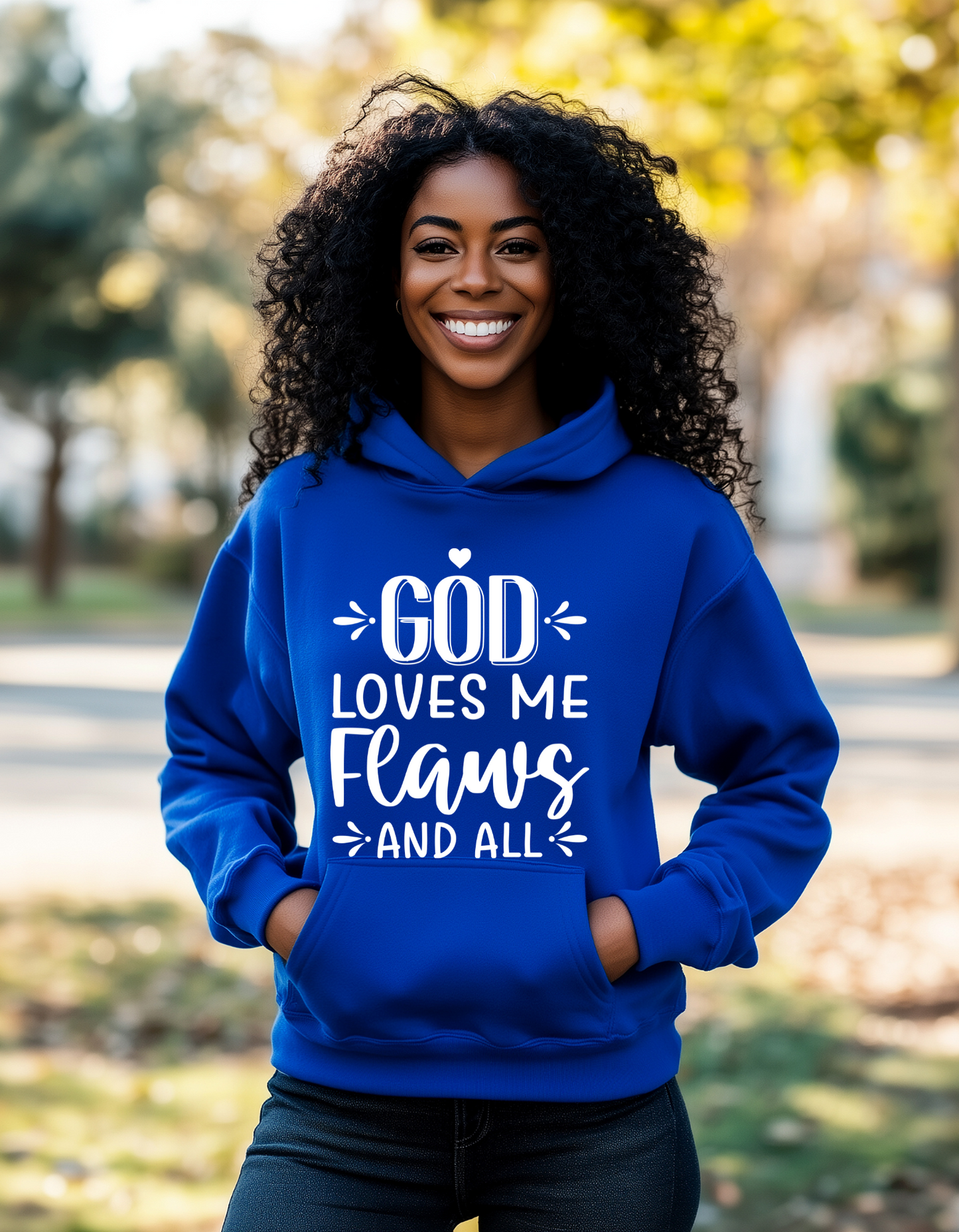 God loves me flaws and all hoodie sweatshirt