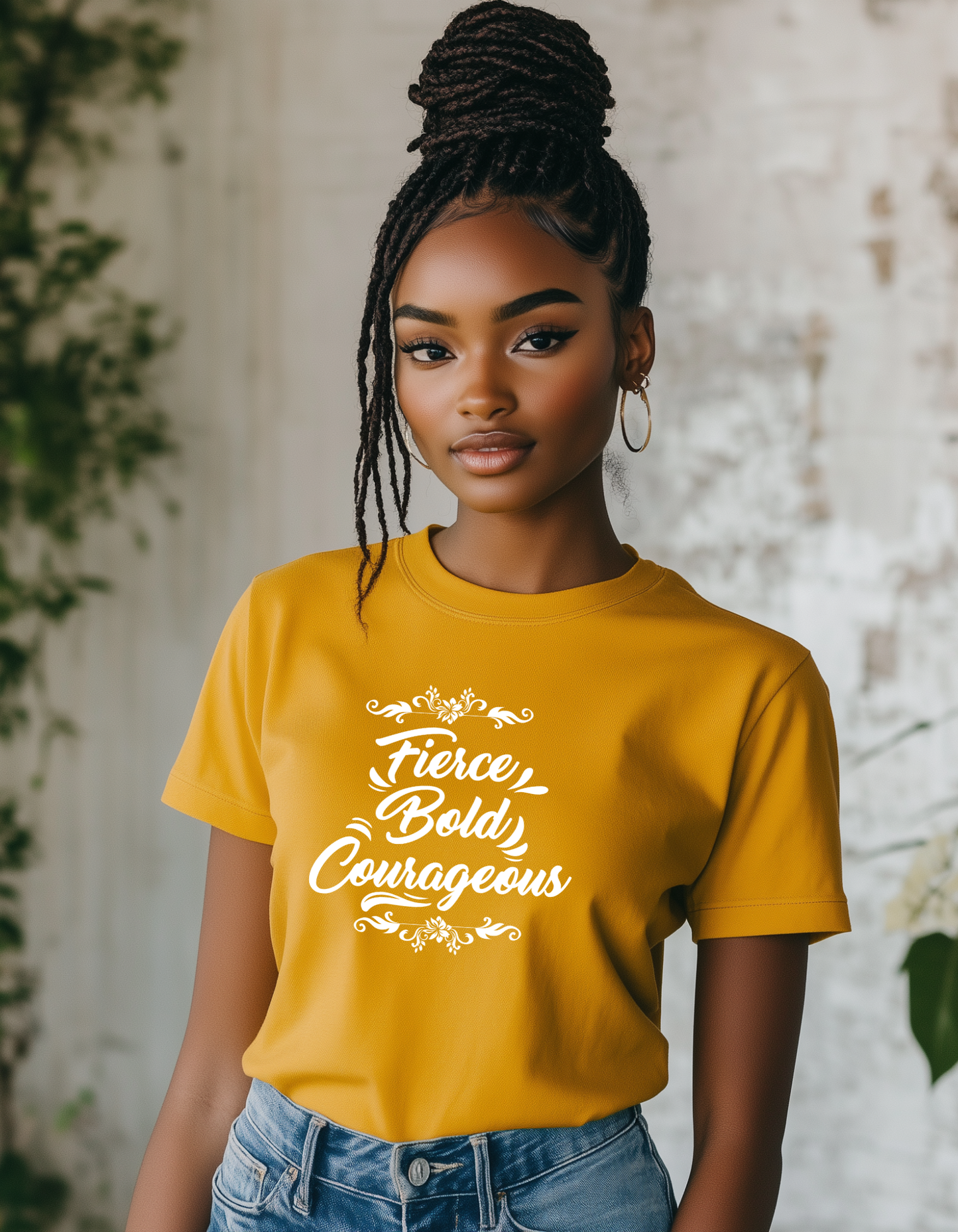 Bold and Courageous Tee: Wear Your Strength Christian Apparel