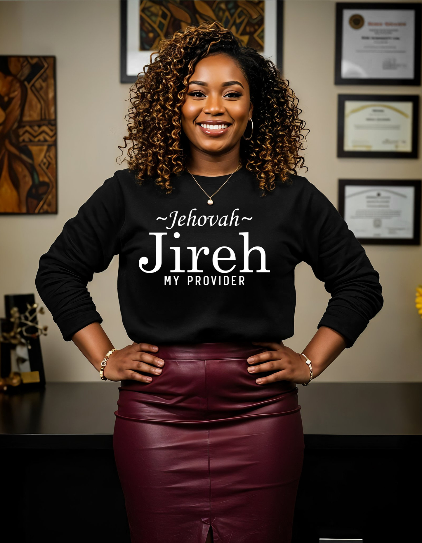 Jehovah Jireh my provider Christian crewneck sweatshirt