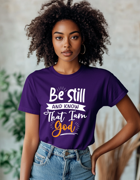 Be Still and Know: God Unisex Heavy Cotton T-shirt