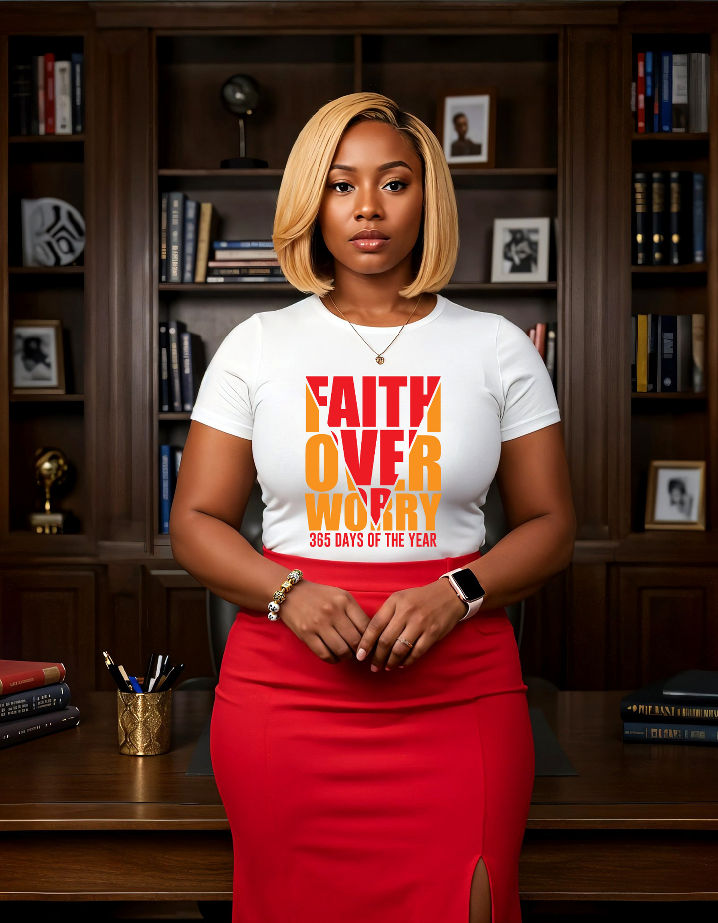 Faith over worry Unisex Heavy Cotton Tee