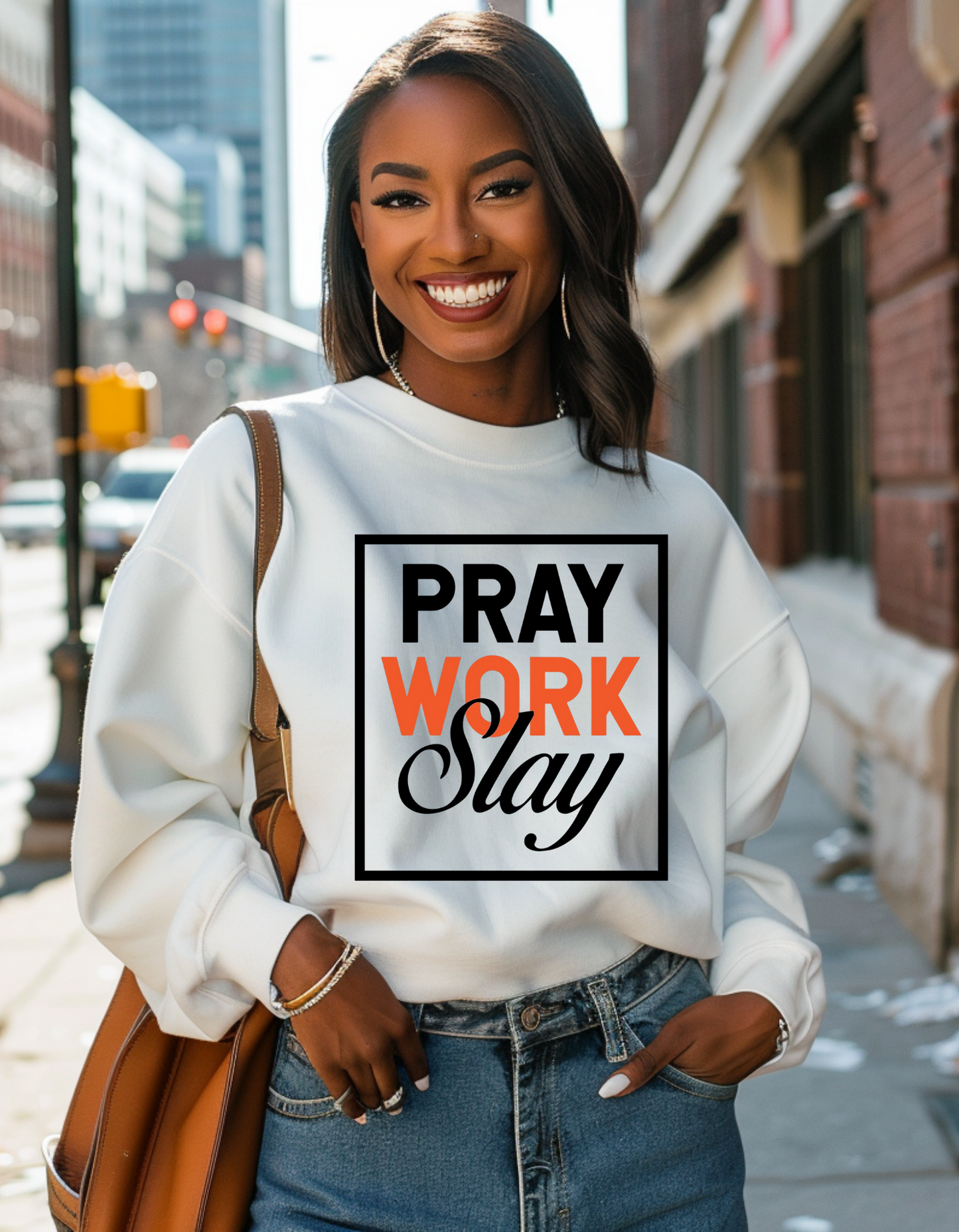 Pray Work Slay Christian sweater