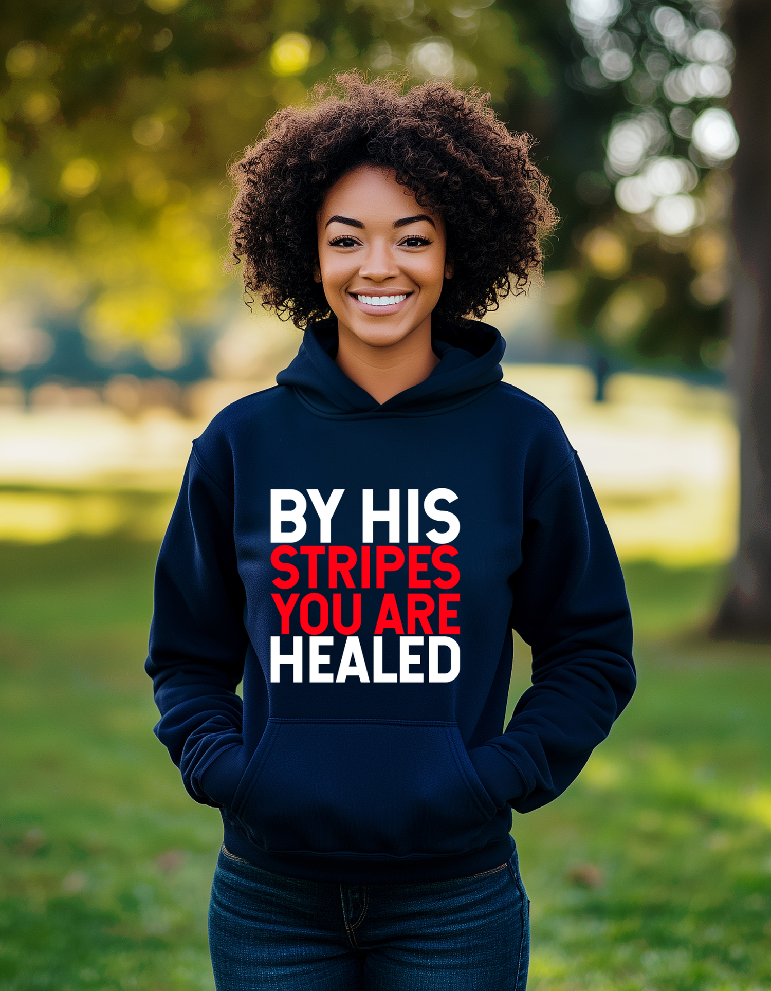 By His Stripes Hoodie