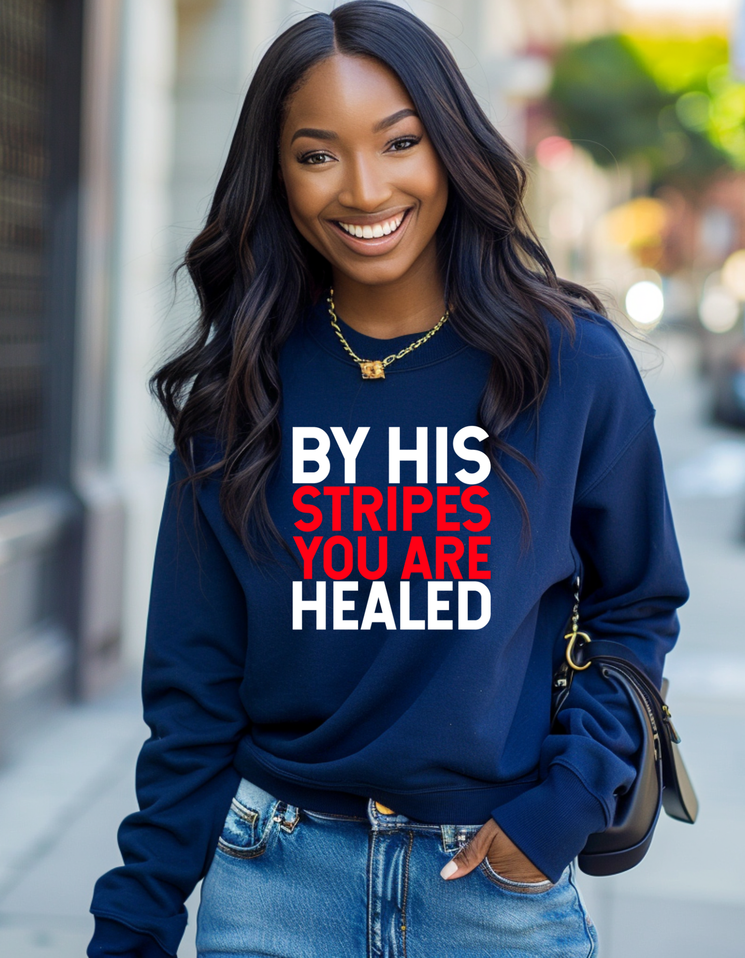 By His Stripes Sweatshirt Collection