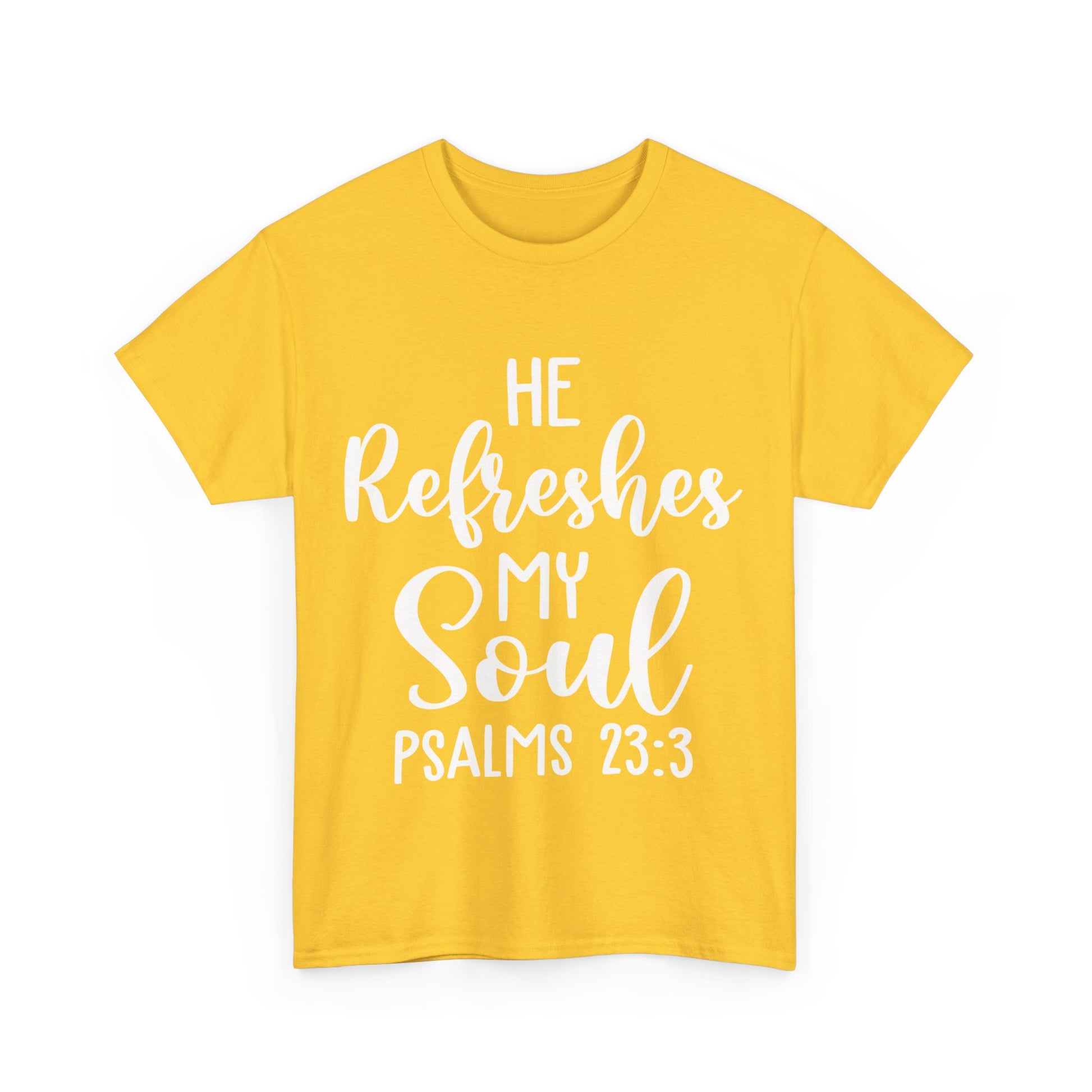 Heavy Cotton Tee, He refreshes my soul Unisex Heavy Cotton Tee