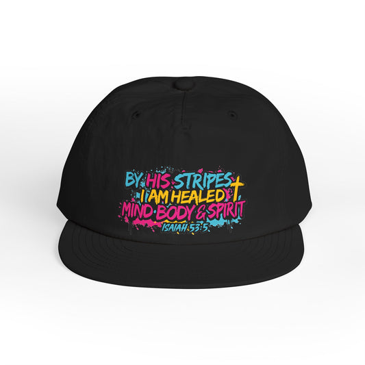 "By His Stripes I Am Healed" Christian Graphic Cap