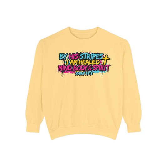 By His Stripes Christian T-Shirt  Graphic Sweatshirt