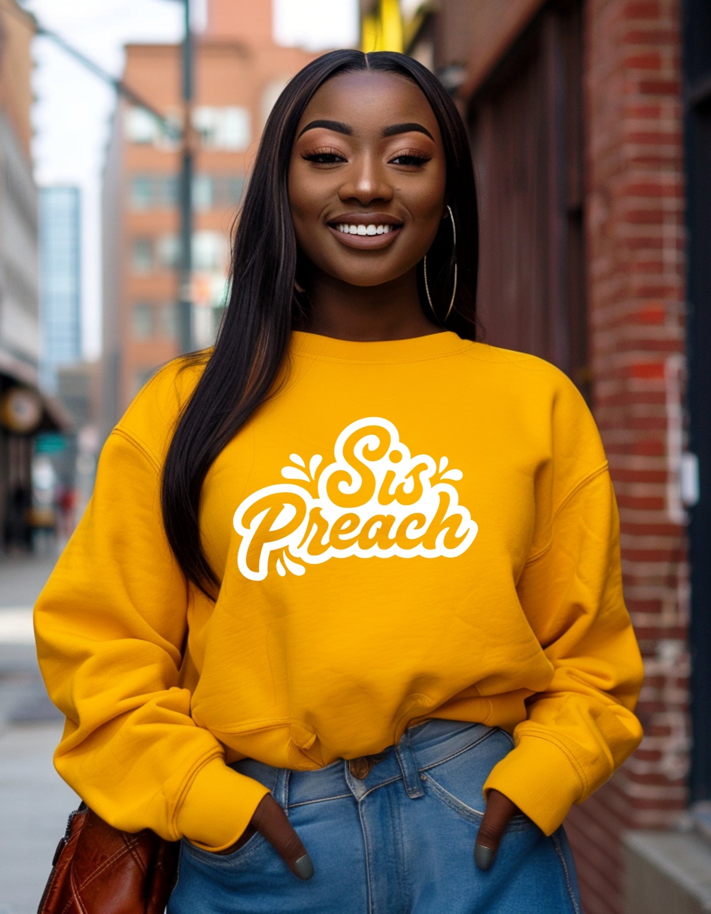 Sis Preach Christian Sweatshirt - Inspirational wear your faith