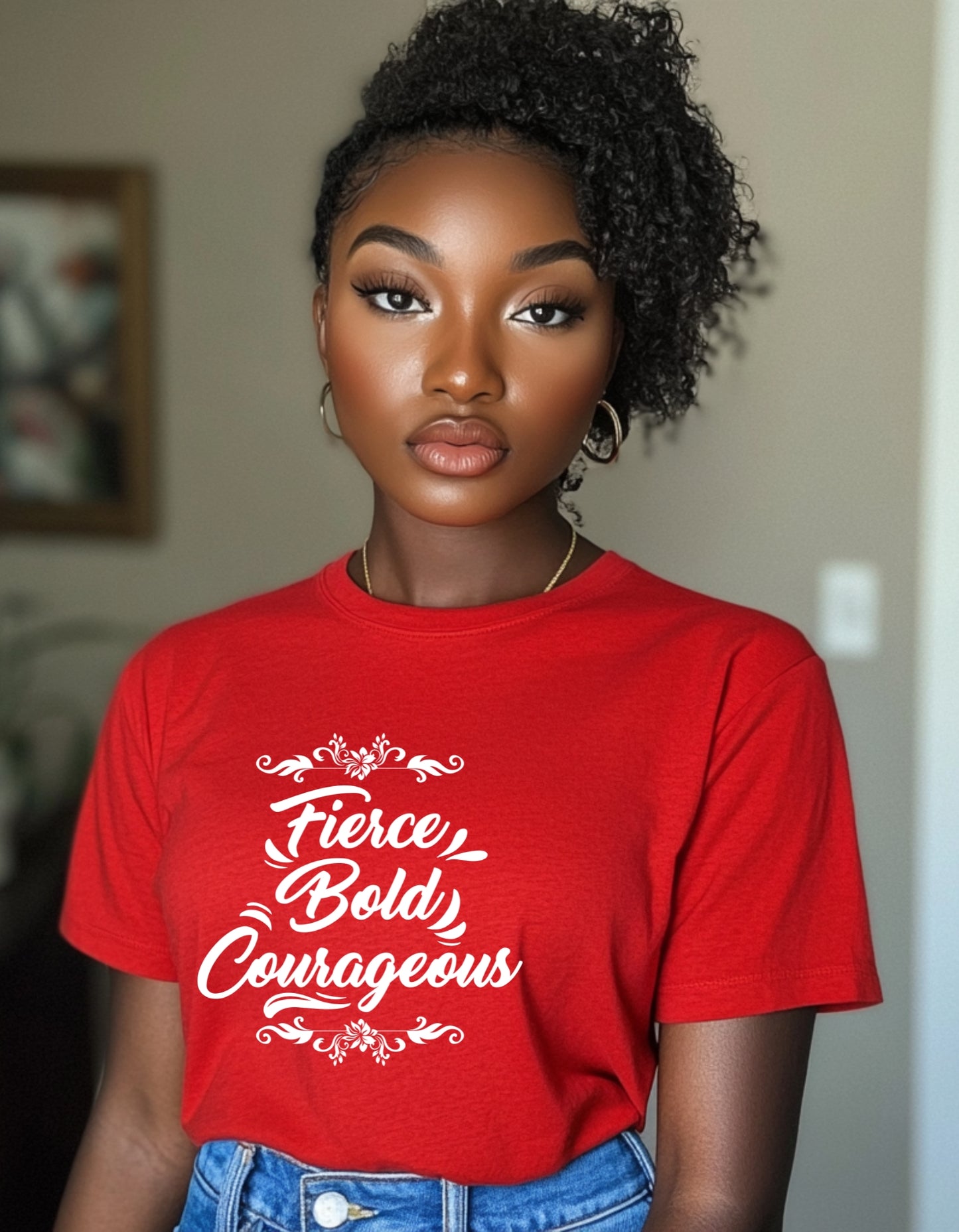 Bold and Courageous Tee: Wear Your Strength Christian Apparel