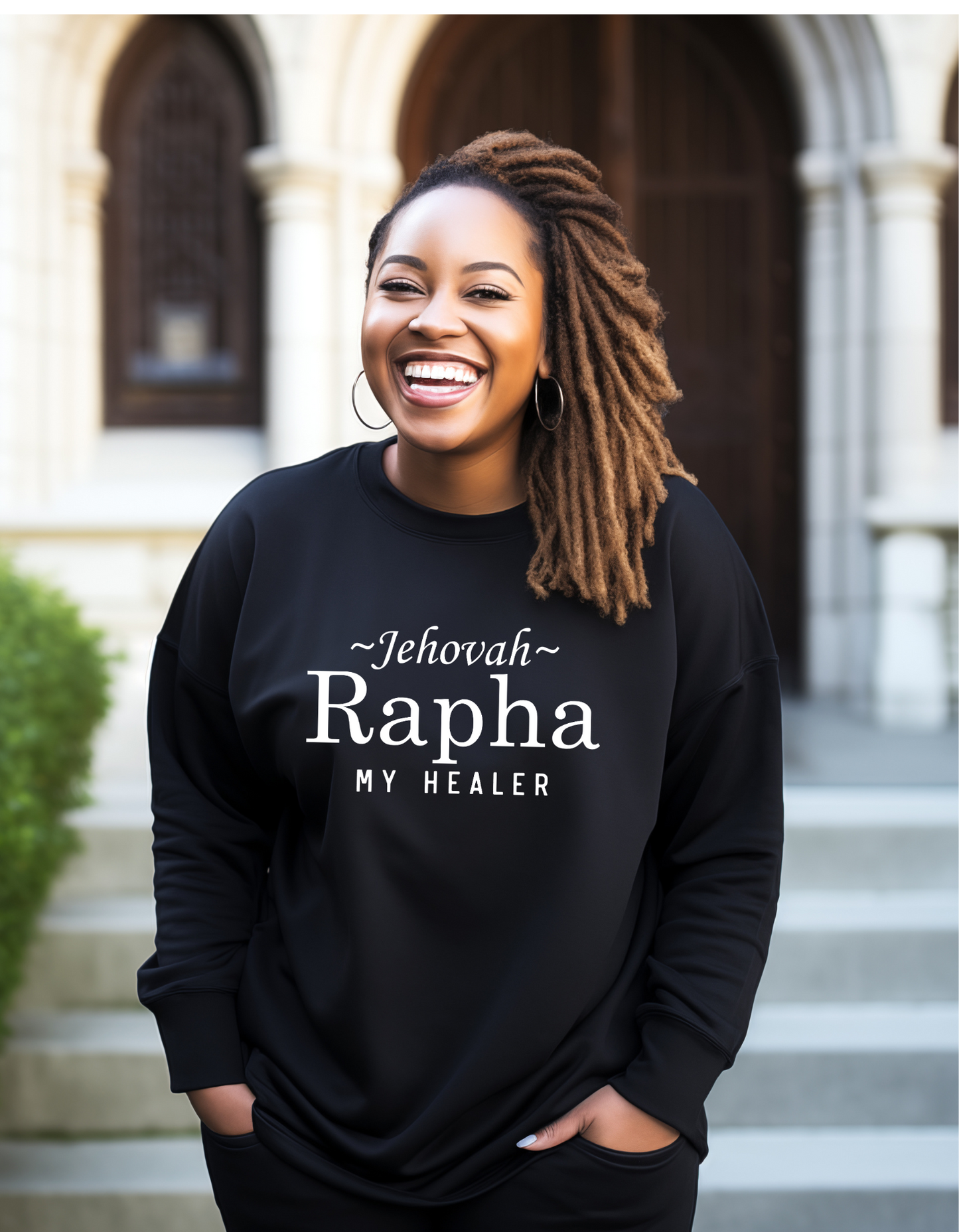 Jehovah Rapha My Healer Sweatshirt – Faith-Based Comfort Wear Christian Sweatshirt