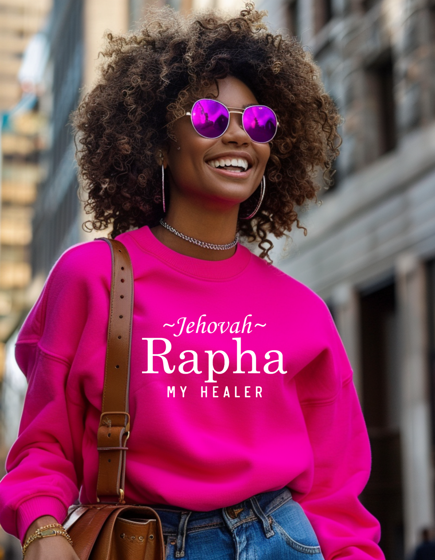 Jehovah Rapha My Healer Sweatshirt – Faith-Based Comfort Wear Christian Sweatshirt