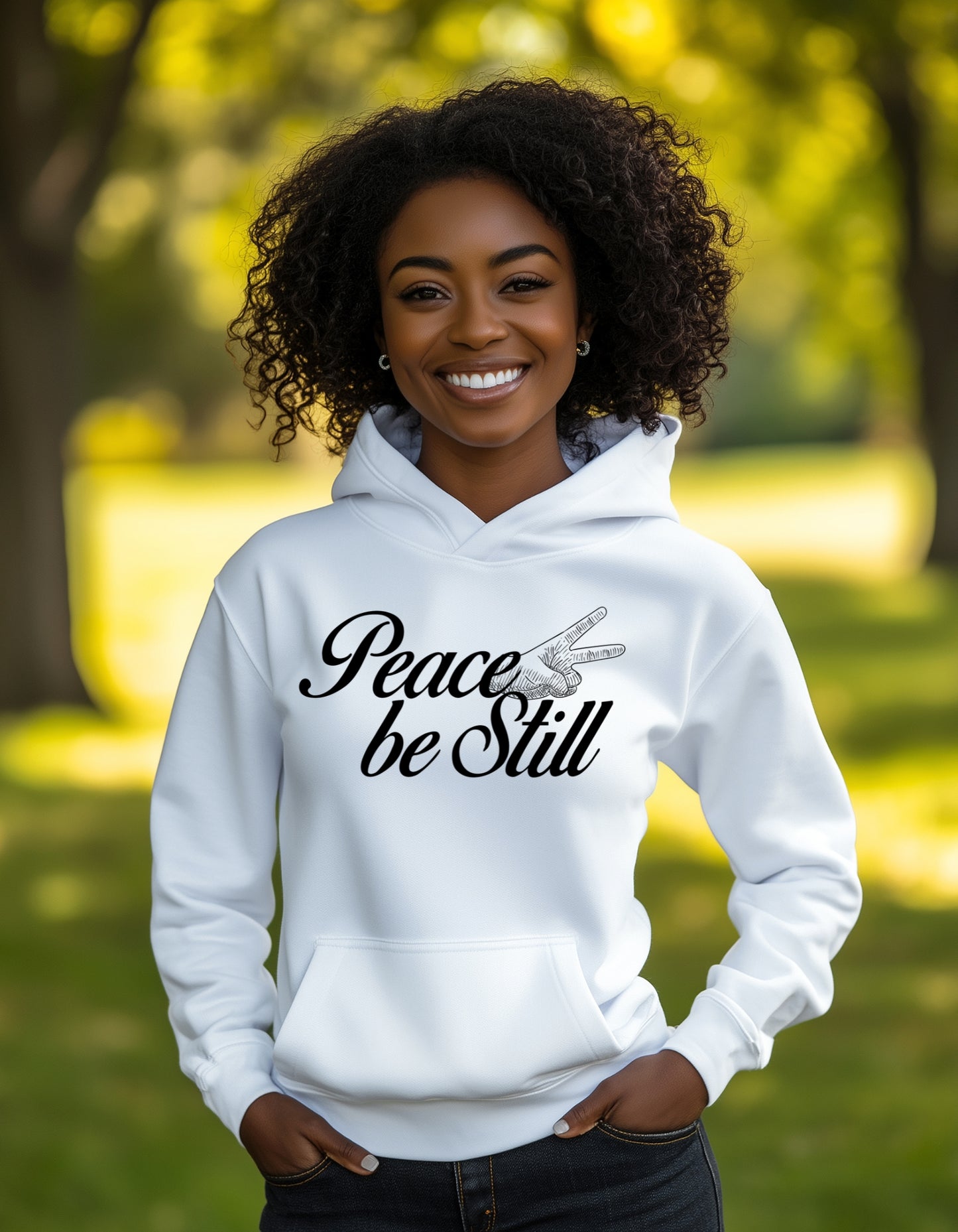 Peace Be Still Unisex Heavy Blend™ Christian Hoodie – Cozy Faith-Based Comfort