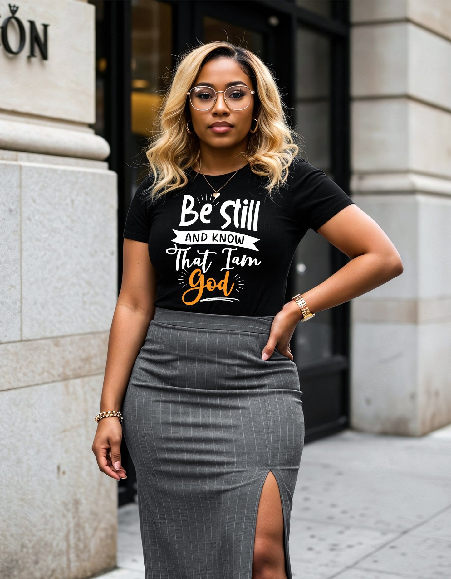 Be Still and Know: God Unisex Heavy Cotton T-shirt