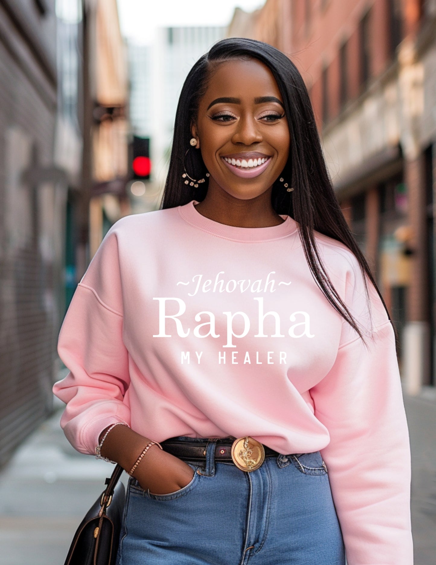 Jehovah Rapha My Healer Sweatshirt – Faith-Based Comfort Wear Christian Sweatshirt