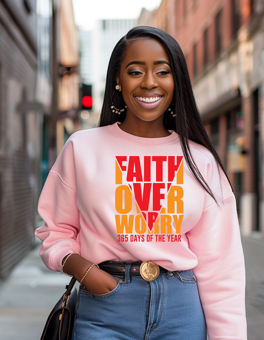 Faith over worries Unisex Crewneck Sweatshirt