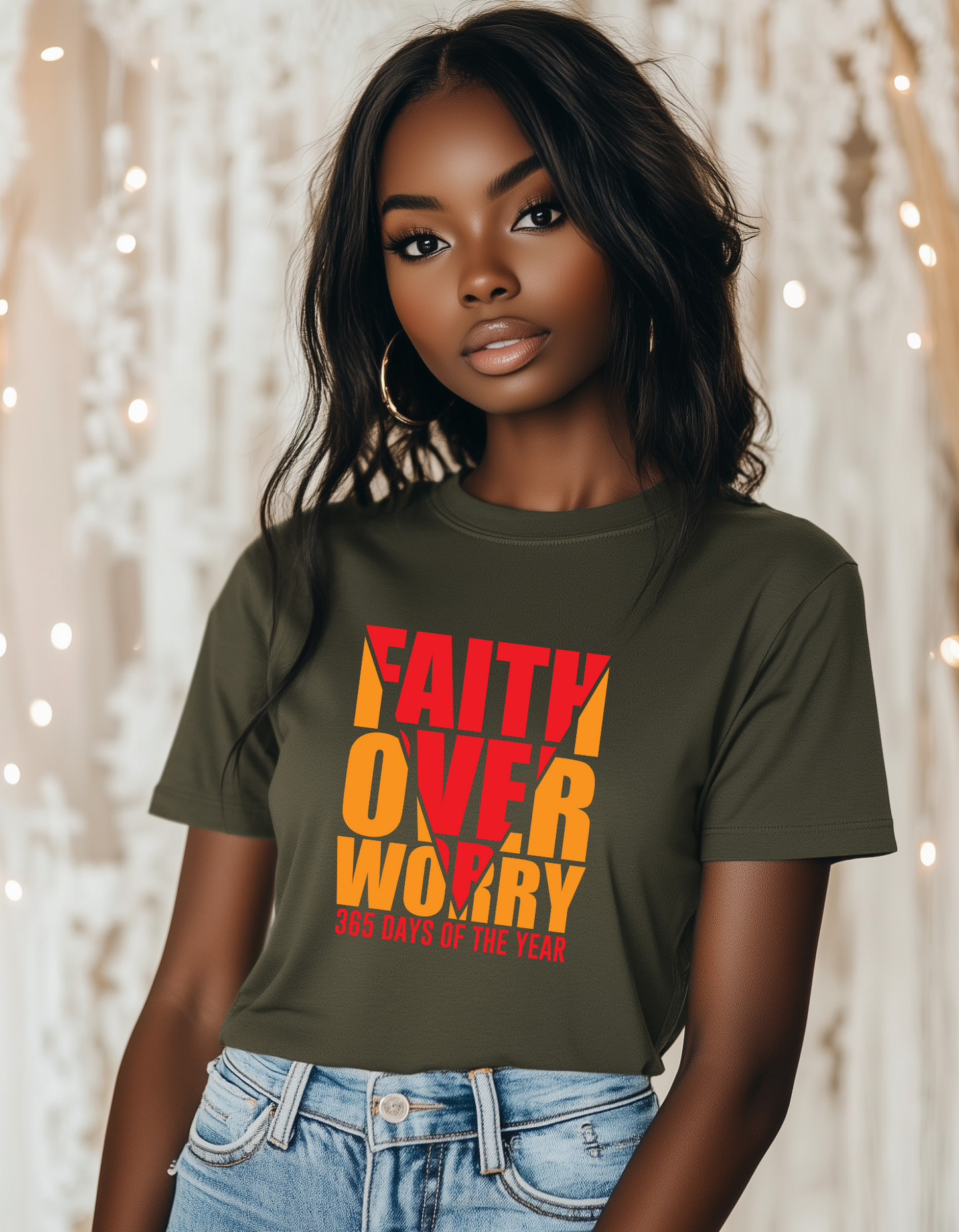 Faith over worry Unisex Heavy Cotton Tee