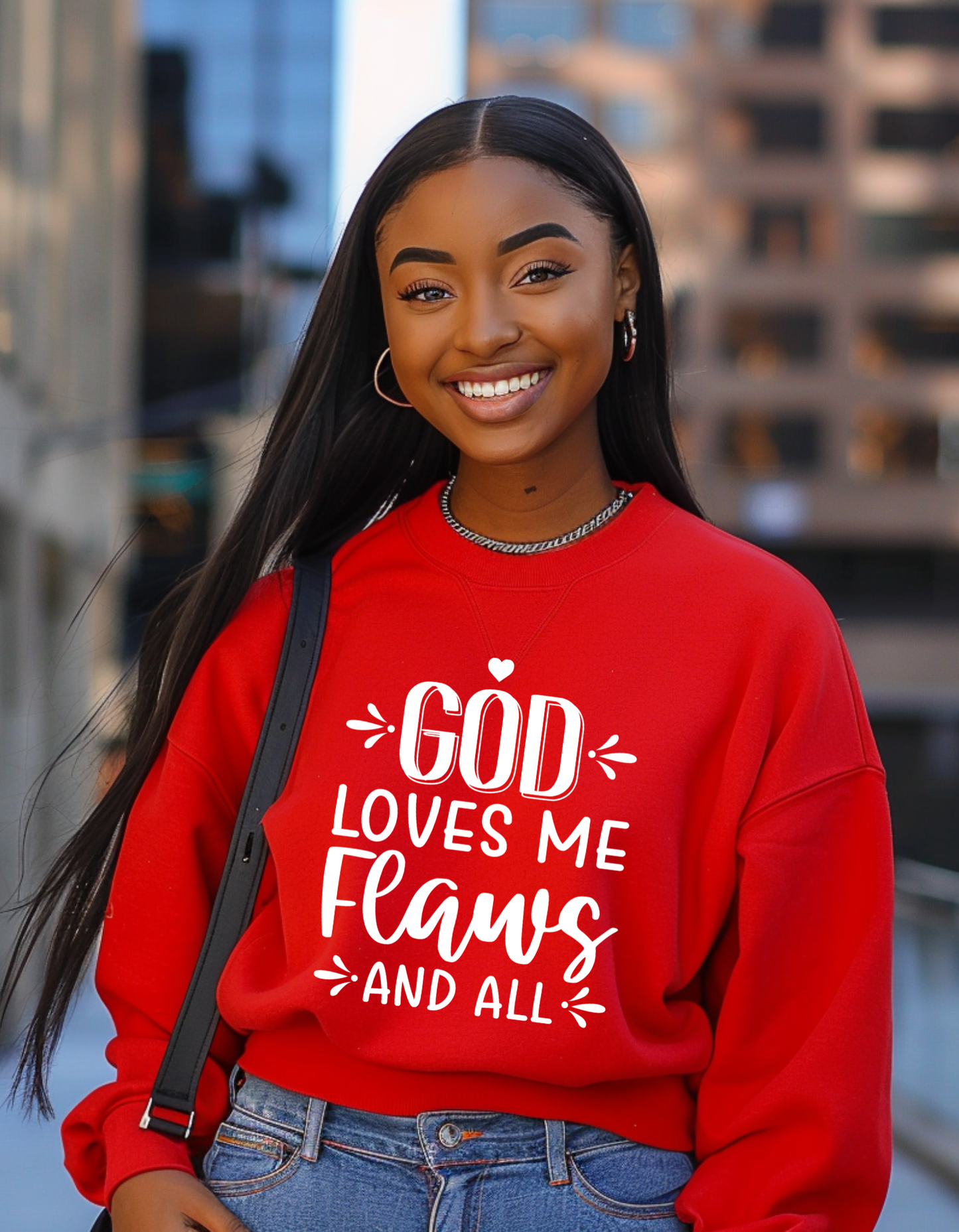 God Loves Me – Christian Crewneck Sweatshirt