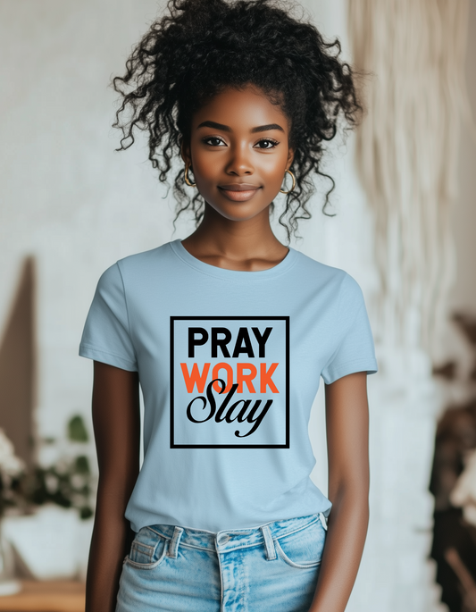 Pray work slay Unisex Heavy Cotton Tee