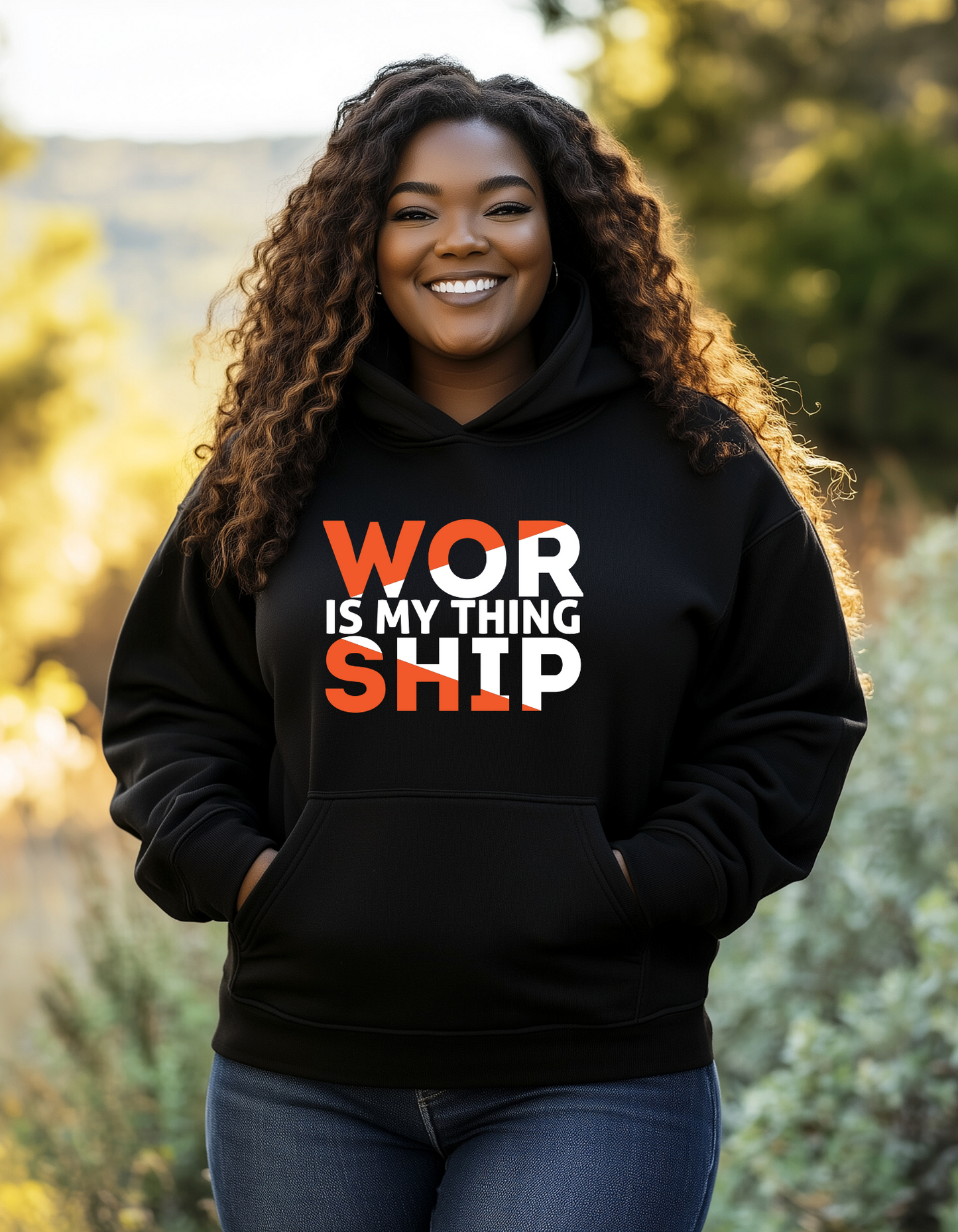 Worship is My Thing Unisex Hoodie Sweatshirt Comfortable Christian Apparel