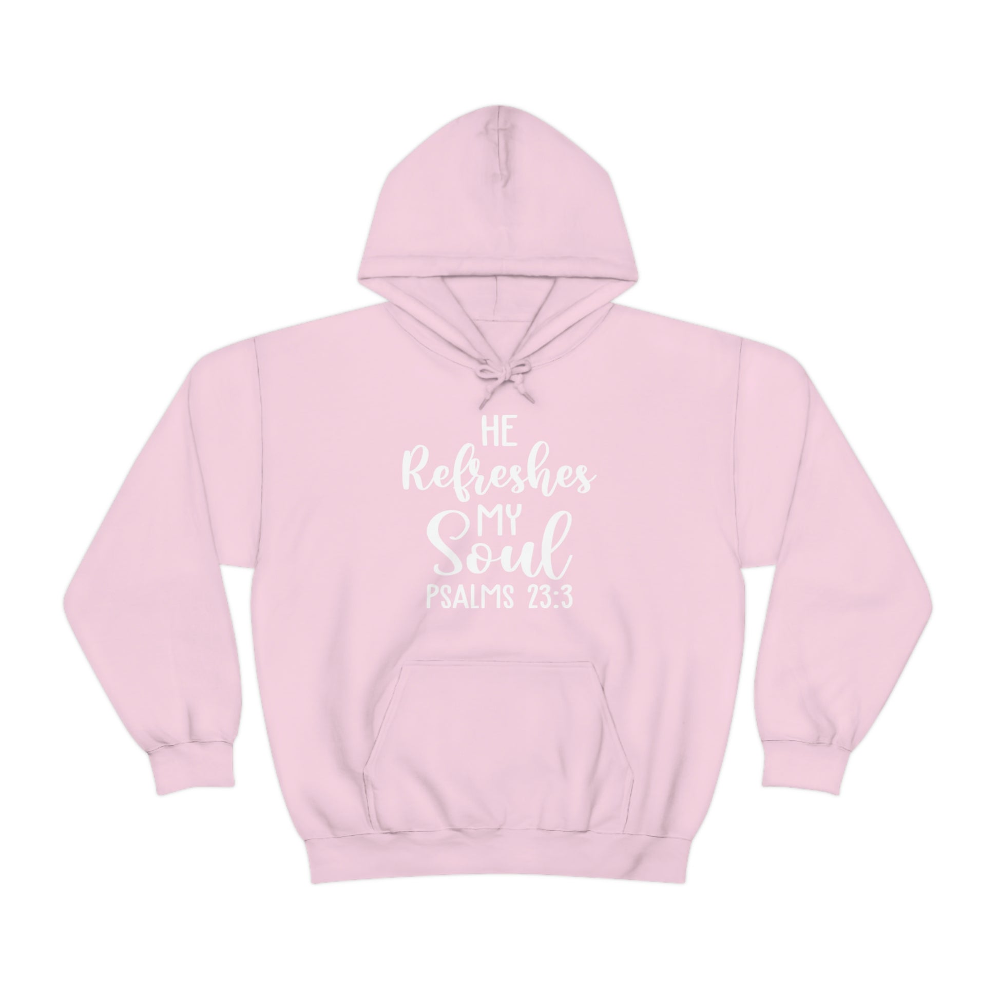 Bible Verse Hoodies, He refreshes my soul Hooded Sweatshirt