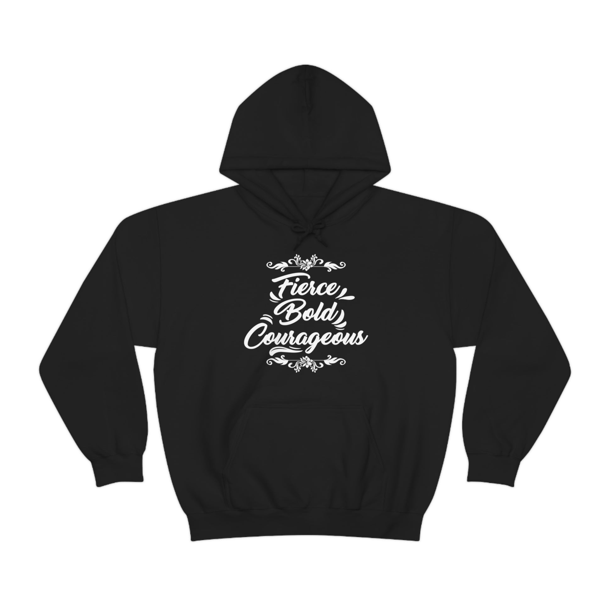 Unisex Black Hoodie, Fierce bold Unisex Heavy Blend™ Hooded Sweatshirt